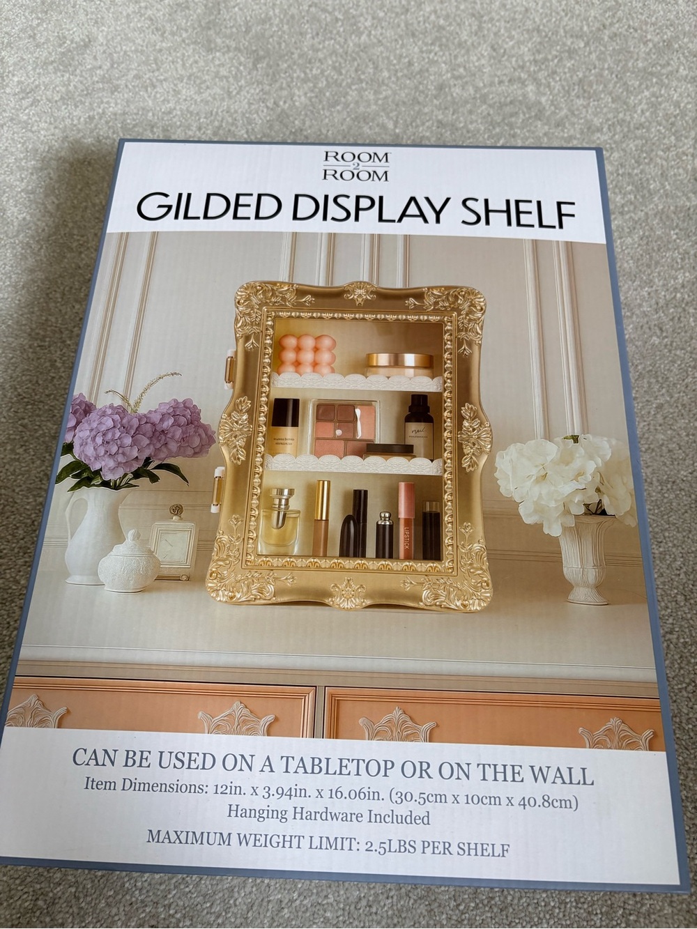 Five Below Viral Gold Gilded Wall Display Shelf